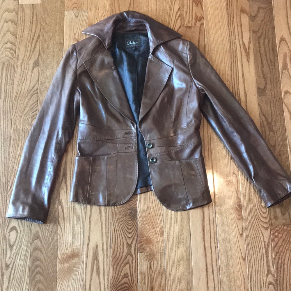 Cole Haan Brown Leather Jacket